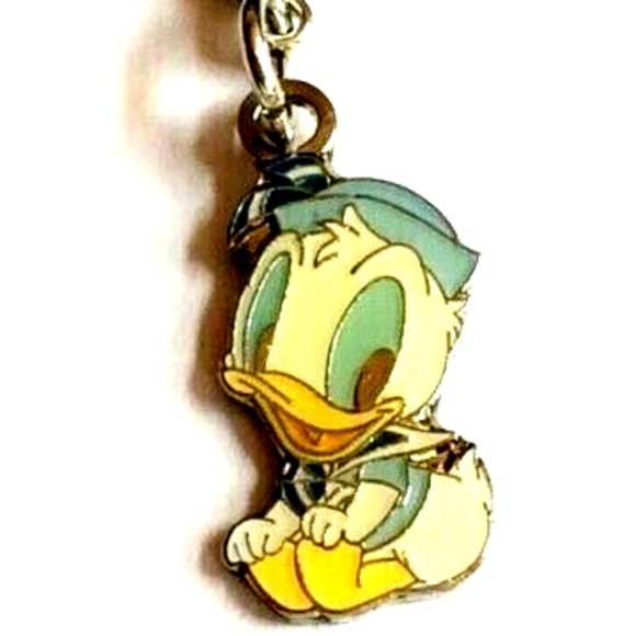 Vintage Disney Donald Duck Charm Clip On For Bracelet Zipper Pull Disney Babies - Picture 1 of 8